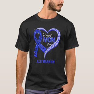 Proud Mum Of An ALS Warrior Ribbon Heart Premium T-Shirt