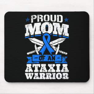 Proud Mum Of An Ataxia Warrior Awareness Ribbon Dy Mouse Pad