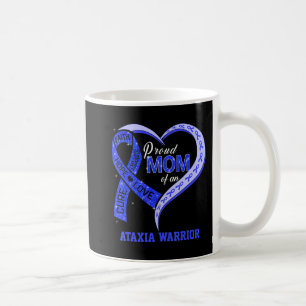 Proud Mum Of An Ataxia Warrior Blue Ribbon Matchin Coffee Mug