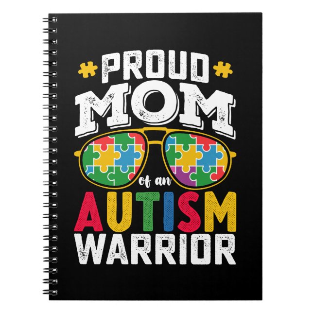 Proud Mum Of An Autism Warrior Family Notebook (Front)