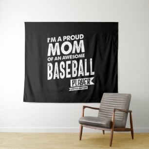Proud Mum Of an Awesome Baseball Player Tapestry