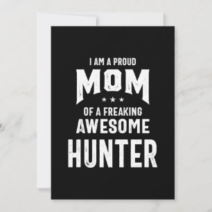 Proud Mum Of An Awesome Hunter Player Thank You Card