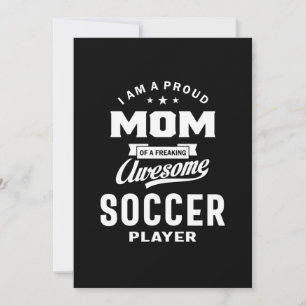 Proud Mum Of An Awesome Soccer Player Thank You Card