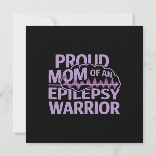 Proud Mum of an Epilepsy Warrior Show Your Support Invitation (Front)