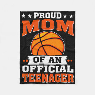 Proud Mum Of An Official Teenager 13th Birthday Sk Fleece Blanket