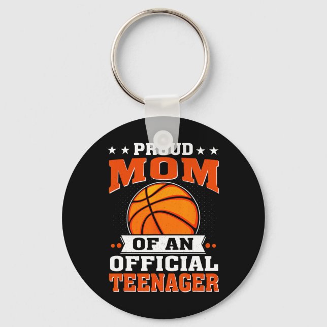 Proud Mum Of An Official Teenager 13th Birthday Sk Key Ring (Front)