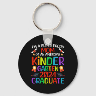 Proud Mum Of Awesome Kindergarten 2024 Graduate Key Ring