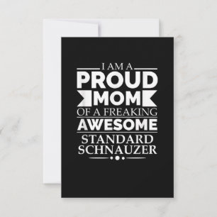Proud Mum Of Awesome Standard Schnauzer Dog Mum Do RSVP Card