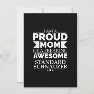 Proud Mum Of Awesome Standard Schnauzer Dog Mum Do Thank You Card