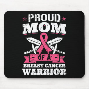 Proud Mum Of Breast Cancer Warrior Pink Awareness Mouse Pad