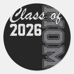 Proud Mum Of Cl Of 2026 Senior Mum 2026 Graduation Classic Round Sticker