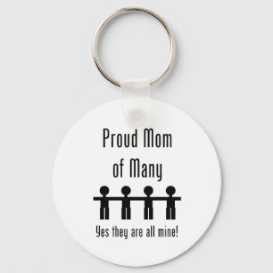 Proud Mum of Many - 4 kids Key Ring