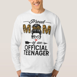 Proud Mum of Official Teenager Leopard Print 13th T-Shirt