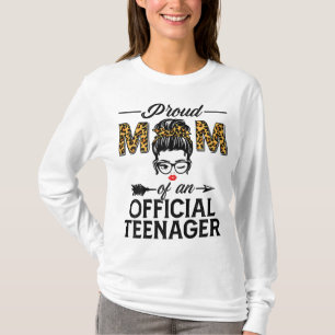 Proud Mum of Officialnager Leopard Print 13th Birt T-Shirt