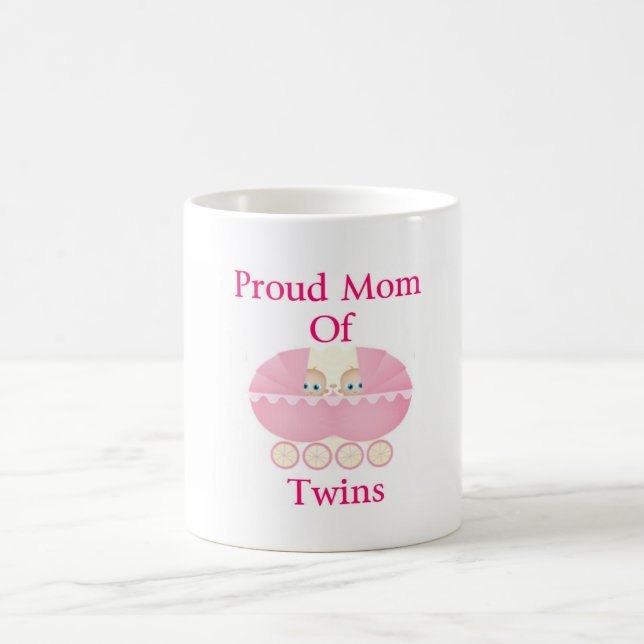 Proud Mum Of Twin Girls Coffee Mug (Center)
