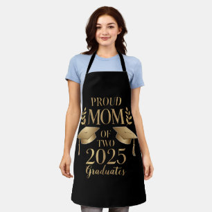 Proud Mum of Two 2025 Graduates Graduate Twins Apron