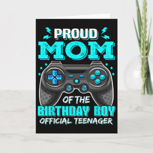 Proud Mum Official Teenager Video Game 13th Birthd Card