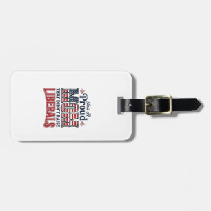 Proud Mum Patriotic Vintage Political Shirt Design Luggage Tag