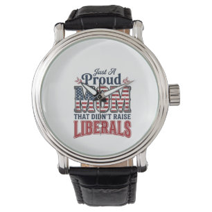Proud Mum Patriotic Vintage Political Shirt Design Watch