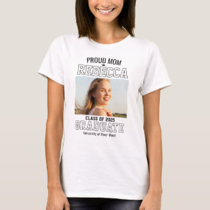 Proud Mum Photo Graduate Parent Custom T-Shirt