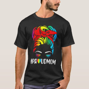 Proud Mum Pride Lgbt Flag Gay Lesbian Matching Fam T-Shirt