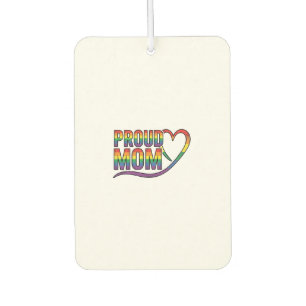 Proud Mum Rainbow Heart Vintage Engraving Design_1 Car Air Freshener