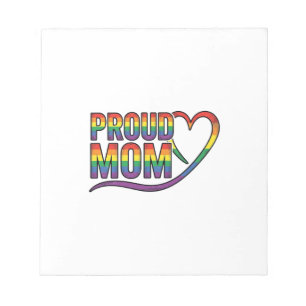 Proud Mum Rainbow Heart Vintage Engraving Design_1 Notepad