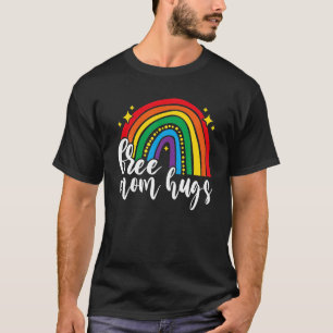 Proud Mum Rainbow LGBT Heart Free Mum Hugs LGBT T-Shirt