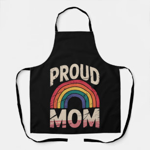 Proud Mum Rainbow LGBTQ Gay Pride Ally Apron
