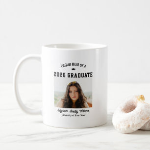 Proud Mum Senior Custom Year Graduate Photo Parent Coffee Mug