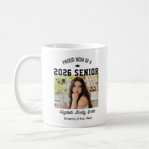 Proud Mum Senior Custom Year Graduate Photo Parent Coffee Mug