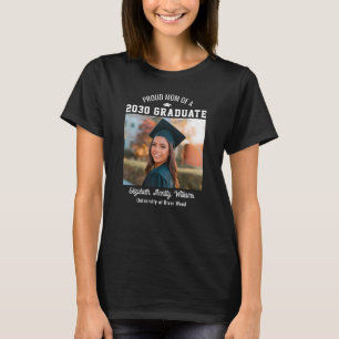 Proud Mum Senior Custom Year Graduate Photo Parent T-Shirt