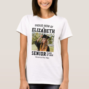Proud Mum Senior Year Graduate Parent Custom T-Shirt