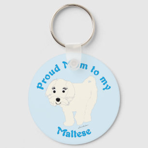 Proud Mum to my Maltese Key Ring