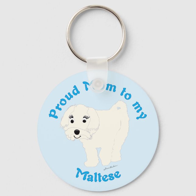 Proud Mum to my Maltese Key Ring (Front)