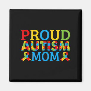 Proud Mum Wears Coloured Puzzle Pieces For Autism  Magnet