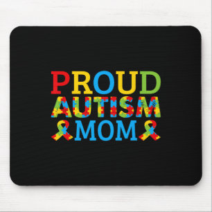 Proud Mum Wears Coloured Puzzle Pieces For Autism  Mouse Pad