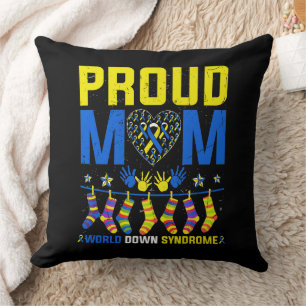 Proud Mum World Down Syndrome Awareness Day Ribbon Cushion