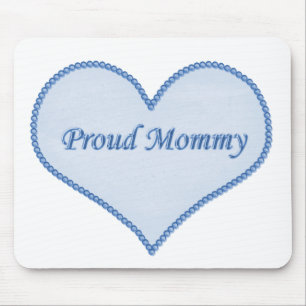 Proud Mummy Mousepad, Blue Mouse Pad