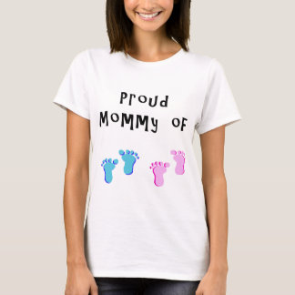 Proud Mummy of 1 boy 1 girl t-shirt
