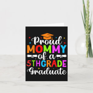 Proud Mummy Of 2025 5th Fifth Grade Graduate Gradu Card