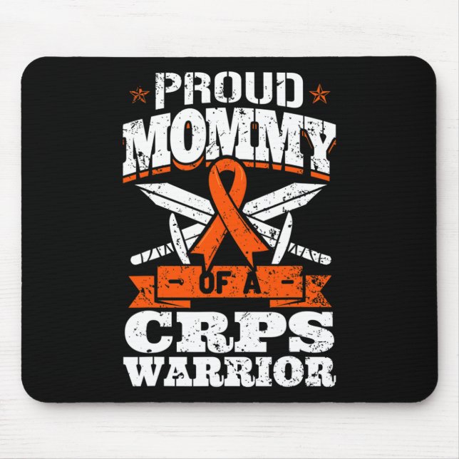 Proud Mummy Of A CRPS Warrior RSD Awareness Ribbon Mouse Pad (Front)