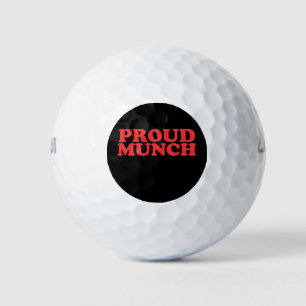 Proud Munch Retro Vintage Golf Balls