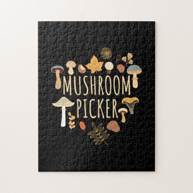 Proud Mushroom Picker Jigsaw Puzzle (Vertical)