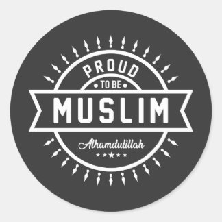 Proud Muslim Classic Round Sticker