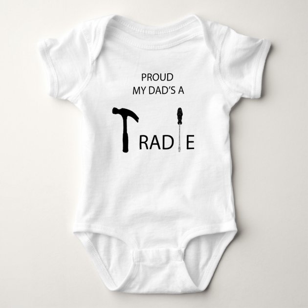 tradie baby romper