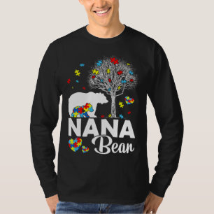 Proud Nana Bear Autism Family Matching Autism Awar T-Shirt