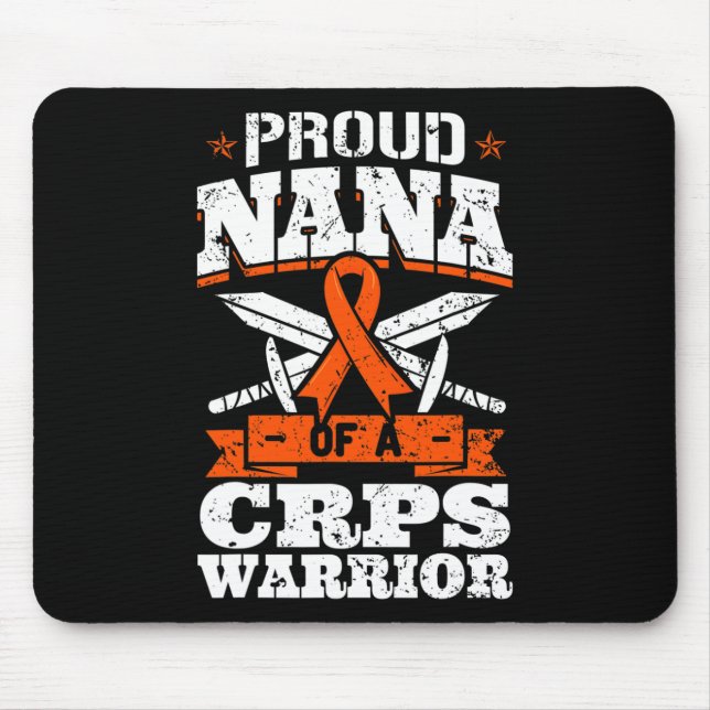 Proud Nana Of A CRPS Warrior RSD Awareness Ribbon  Mouse Pad (Front)