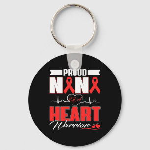 Proud Nana Of A Heart Warrior Heart Disease Awaren Key Ring