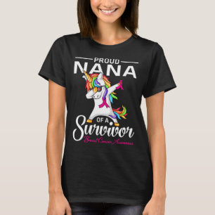 Proud NANA Of A Survivor Breast Cancer Awareness U T-Shirt